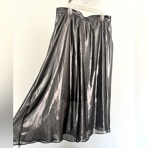 Sheer, metallic skirt with shorts underneath